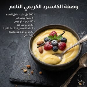 طبخات الكاسترد الكريمي الناعم في أكواب زجاجية مع تزيين بالقرفة