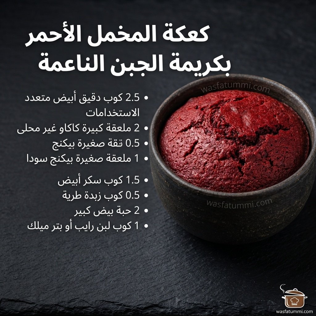 كعكة المخمل الأحمر بكريمة الجبن الناعمة مزيّنة بالفراولة الطازجة